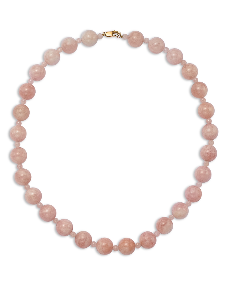 Bloomingdale's Fine Collection Pink Morganite Beaded Collar Necklace in 14K Yellow Gold, 18