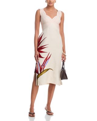 Strelitzia Linen Midi Dress