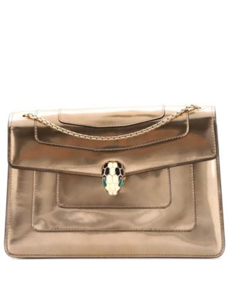  Medium Serpenti Forever Shoulder Bag Metallic Leather