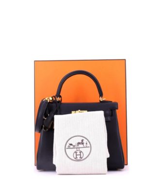 Kelly 25 Handbag Black Swift with Gold Hardware