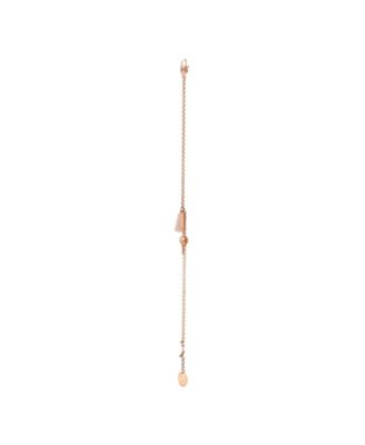 Small Kelly Clochette Chain Bracelet 18K Rose Gold with Pave Diamonds