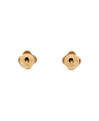  Sweet Alhambra Stud Earrings 18K Gold and Onyx