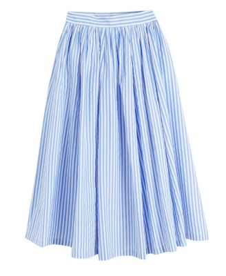 Women's Cotton Oxfort Stripe Skirt