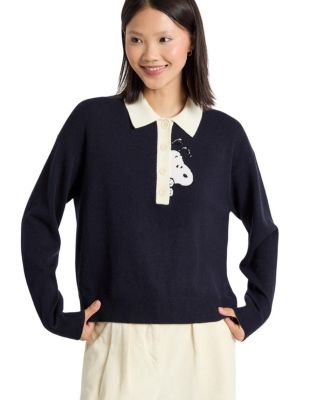  Women's Wool-Cashmere Peanuts Polo Shirt