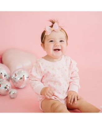 Girls' Heart Charm Glitter Bow Baby Headband - Little Kid, Big Kid