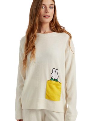  Women's Wool Cashmere Miffy Peek Pocket Sweater