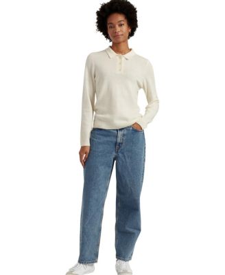  Women s Wool-Cashmere Polo Sweater