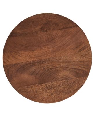  Valeo Round Wood and Metal Side Table