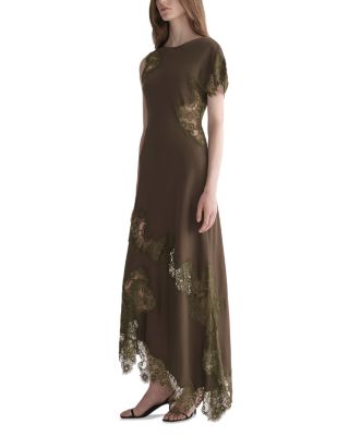 Alessia Lace Inset Asymmetrical Dress