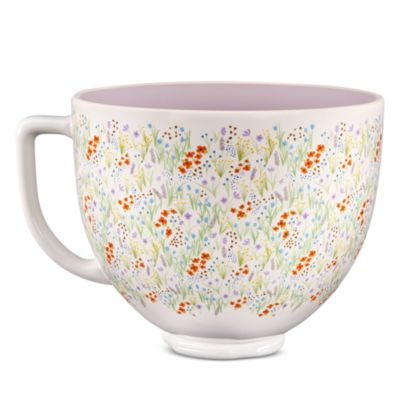 5 Quart Wildflower Ceramic Mixer Bowl