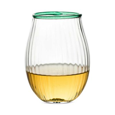 Nell Stemless Wine Glass - Watercress