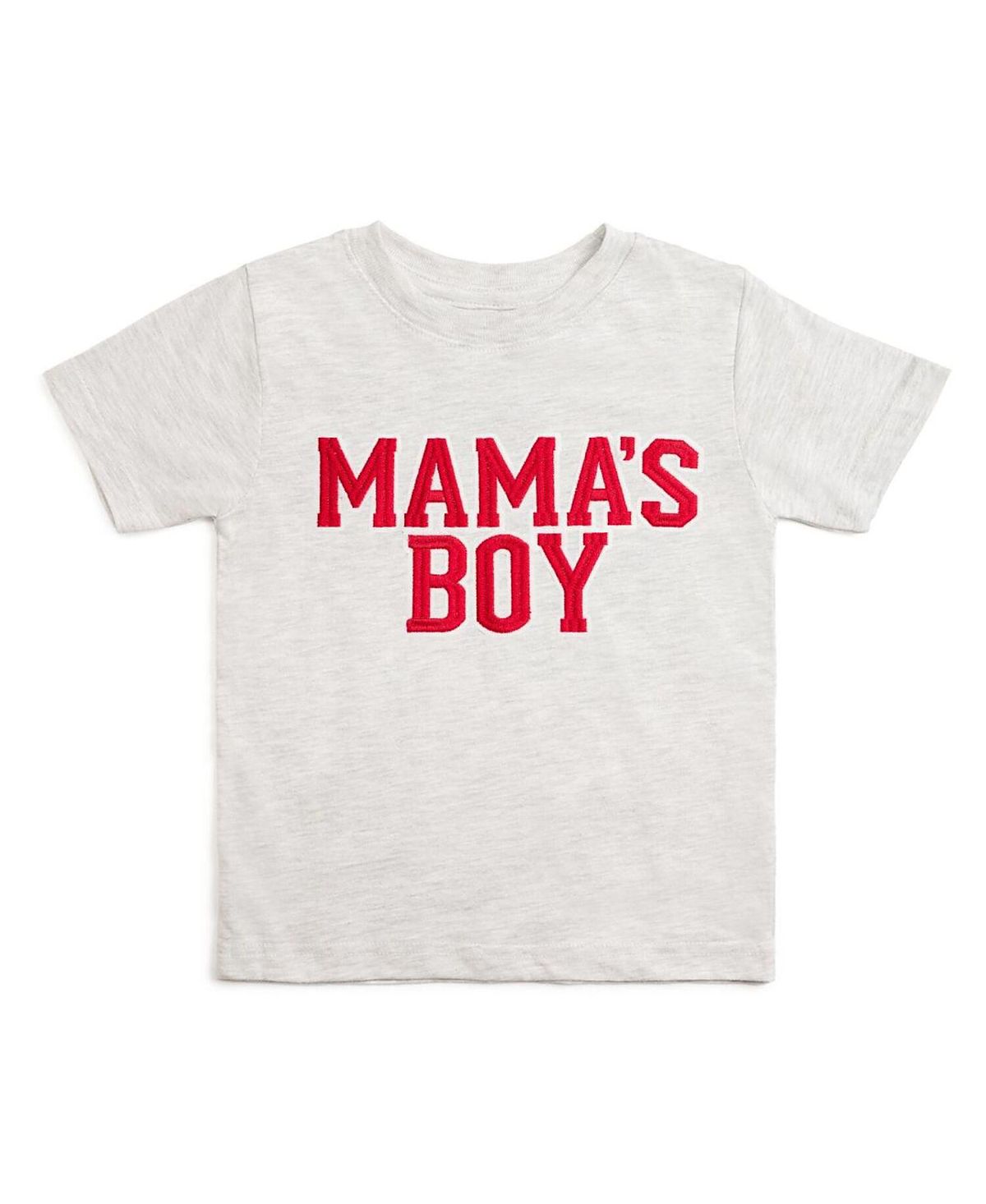 Sweet Wink Boys' Mama's Boy Varsity Patch Valentine's Day Short Sleeve T-Shirt - Little Kid, Big Kid