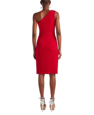  Marston One-Shoulder Draped Cocktail Dress