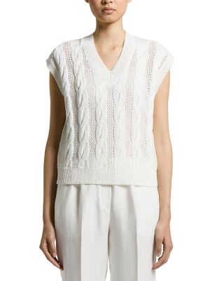 Cotton Ribbon and Sequin Vest