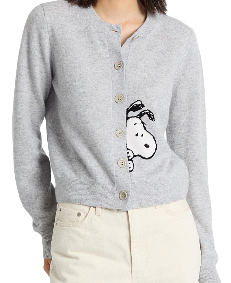 Chinti & Parker Women's Wool-Cashmere Sneeky Snoopy Cardigan
