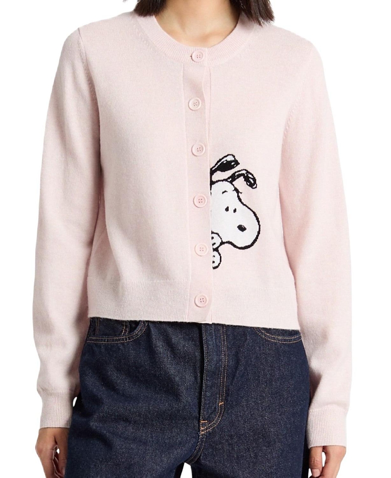Chinti & Parker Women's Wool-Cashmere Sneeky Snoopy Cardigan