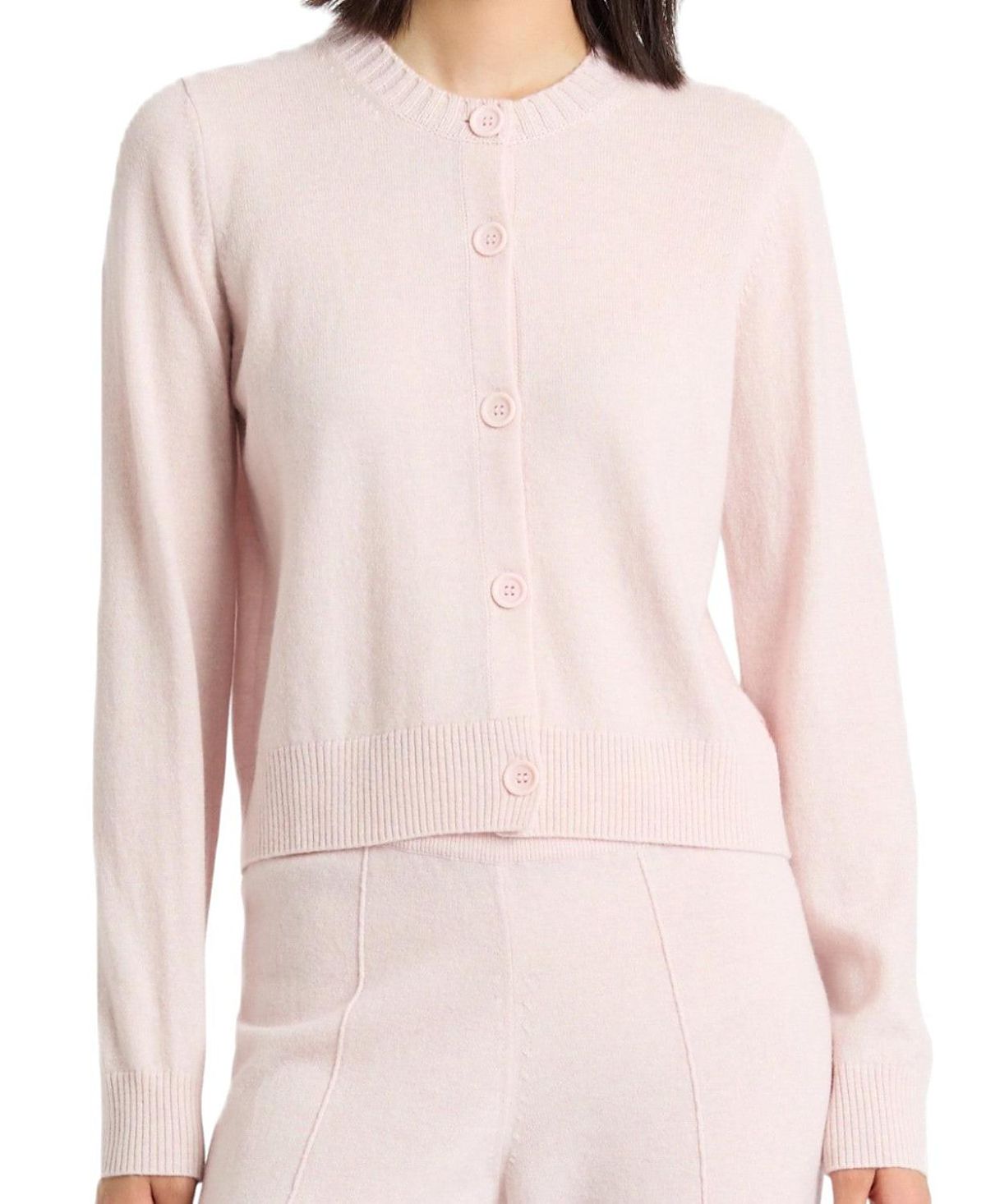 Chinti & Parker Women's Wool Cashmere Blend Crew Neck Cropped Cardigan