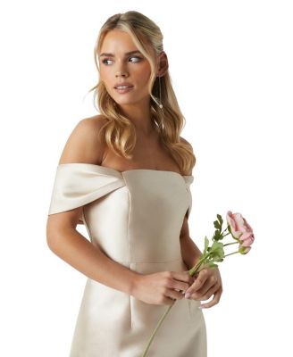 Petite Column Midi Bridesmaid Dress