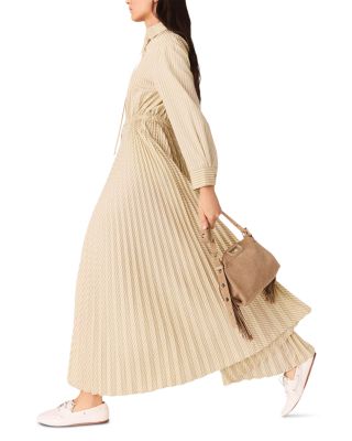 Rossima Eyelet Pleated Maxi Dress