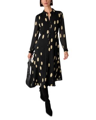 Abstract Spot Ruffle Dress