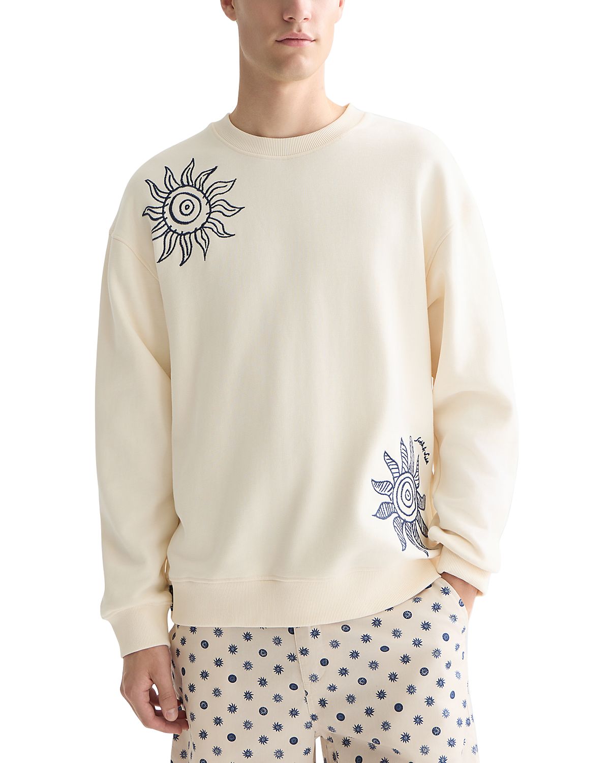 Scotch & Soda Embroidered Relaxed Fit Sweatshirt
