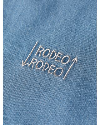 Basquiat Indigo Tencel Relaxed Fit Short Sleeve Shirt