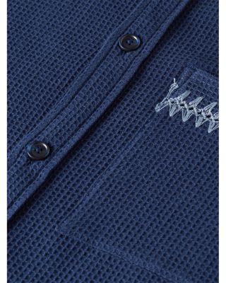 Waffle Structure Relaxed Fit Shirt