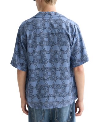 Printed Tencel Relaxed Fit Short Sleeve Shirt