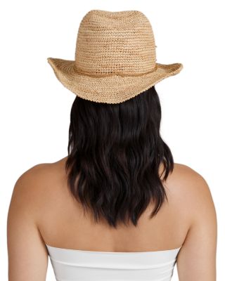 Winona Crochet Raffia Packable Cowboy Hat
