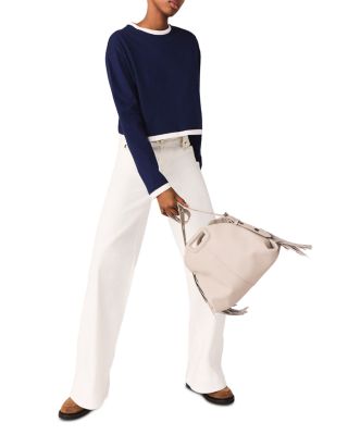 High Waisted Flared Jeans in White