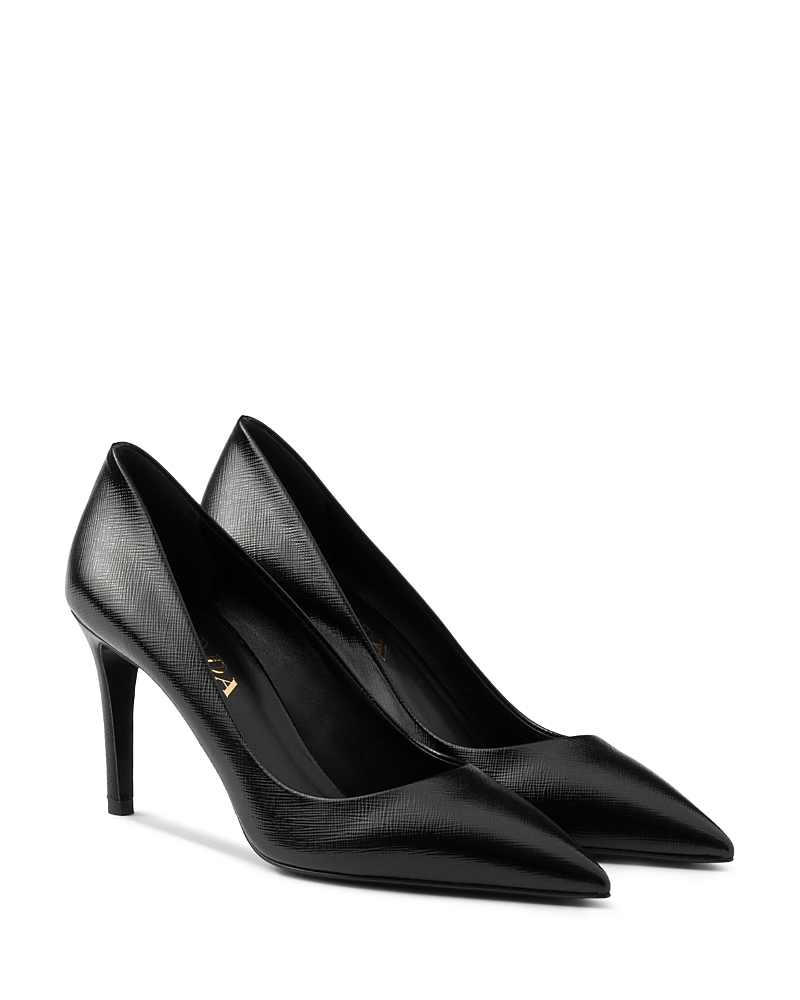 Prada Women's Patent Saffiano Leather Pumps