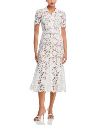 Lace Collared Midi Dress