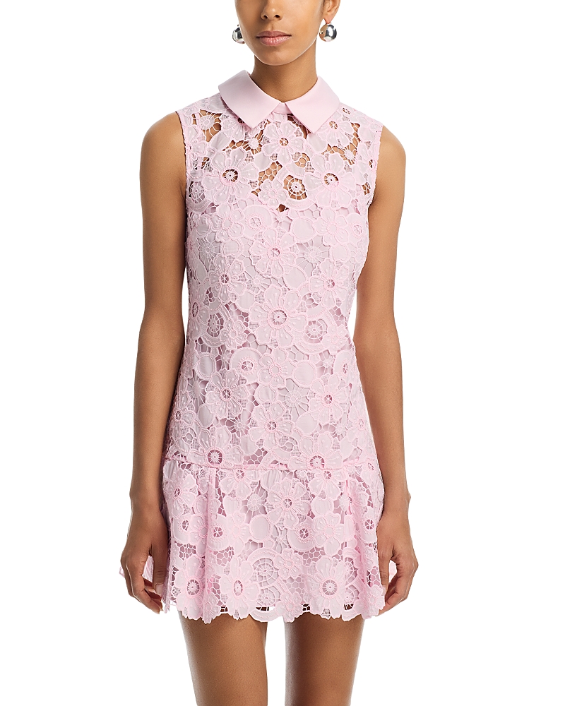Self-Portrait Lace Collared Mini Dress