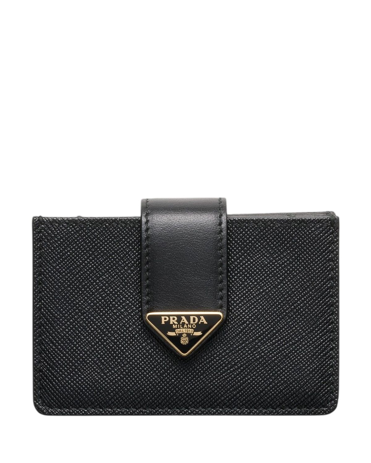 Prada Saffiano and Smooth Leather Card Holder
