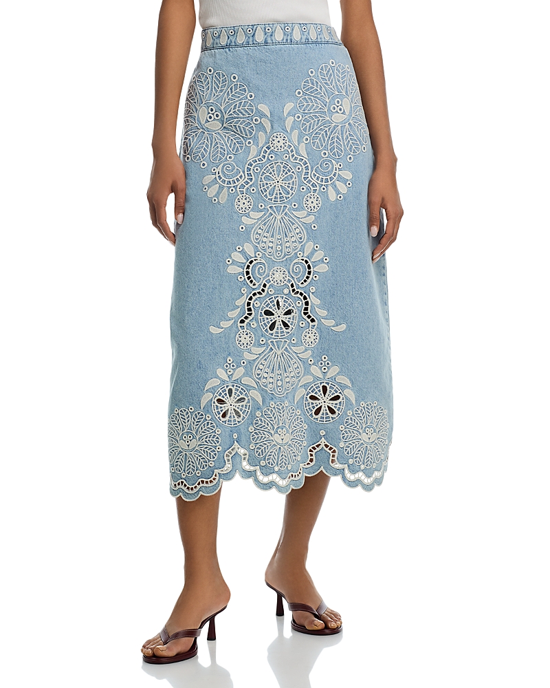 Farm Rio Denim Richelieux Midi Ski
