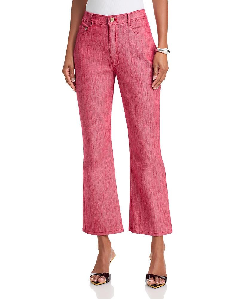 Cinq a Sept Colored Denim Stevie High Rise Ankle Jeans in Chilli Pepper