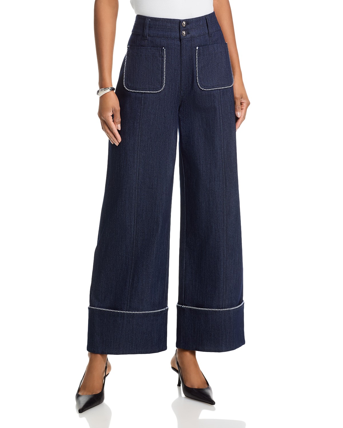 Twisted Trim Wide Leg Dorothea Pants