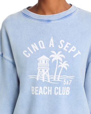 Beach Club Tumble Washed Brandy Pullover Sweatshirt