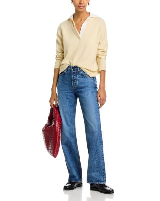 Rosebowl High Rise Straight Jeans in Port