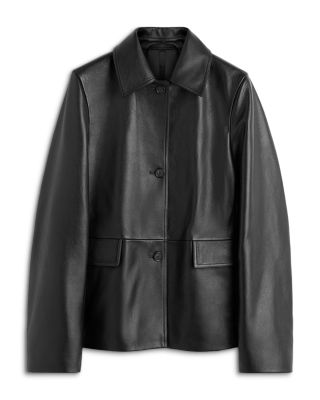 Grained Leather Jacket