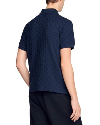 Square Cross Jacquard Polo Shirt