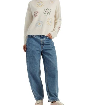  Women's Wool Cashmere Garden Flowers Sweater