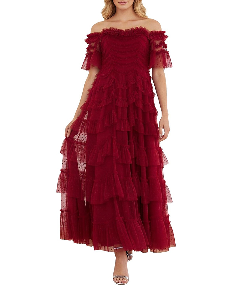 Needle & Thread Aviana Off-Shoulder Gown