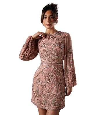 Muse Chiffon Embellished Mini Dress