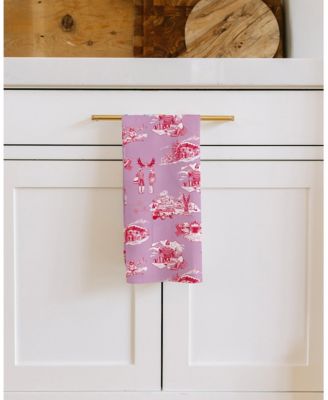 Apres Ski Toile Tea Towel, Set of 2
