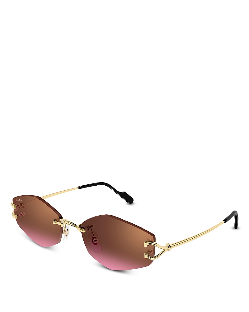 Cartier Geometric Sunglasses, 56mm · OS