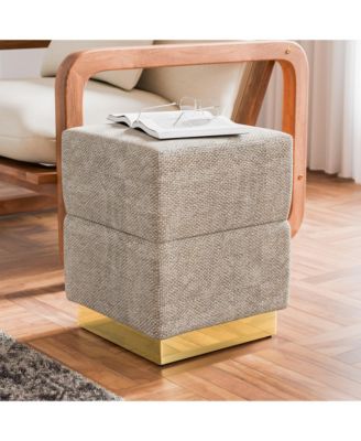  Lyra Chenille Cube Storage Ottoman