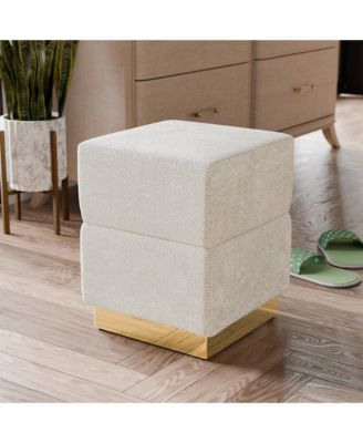  Lyra Chenille Cube Storage Ottoman