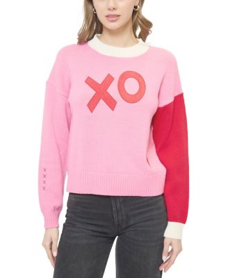 Central Park West Women's Heart Valentines Crew Sweater