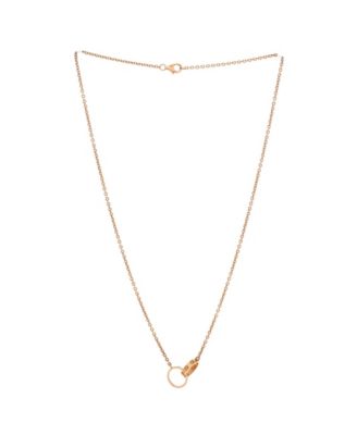 Love Interlocking Necklace 18K Rose Gold, 17.25"